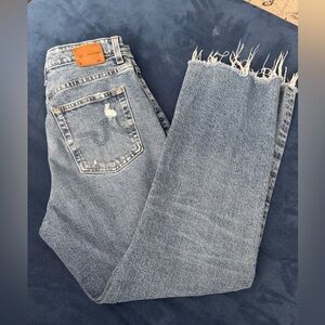 AG Adriano Goldschmied Blue Straight Leg Jeans